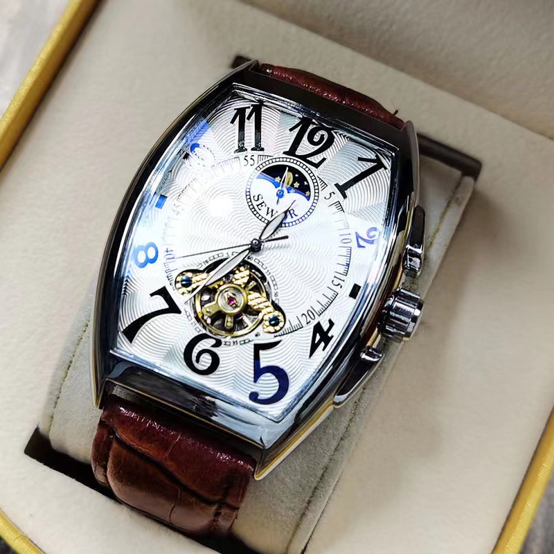 Seiko Watch Prospex - SEWOR Mechanical Watch Men Gold Tourbillon