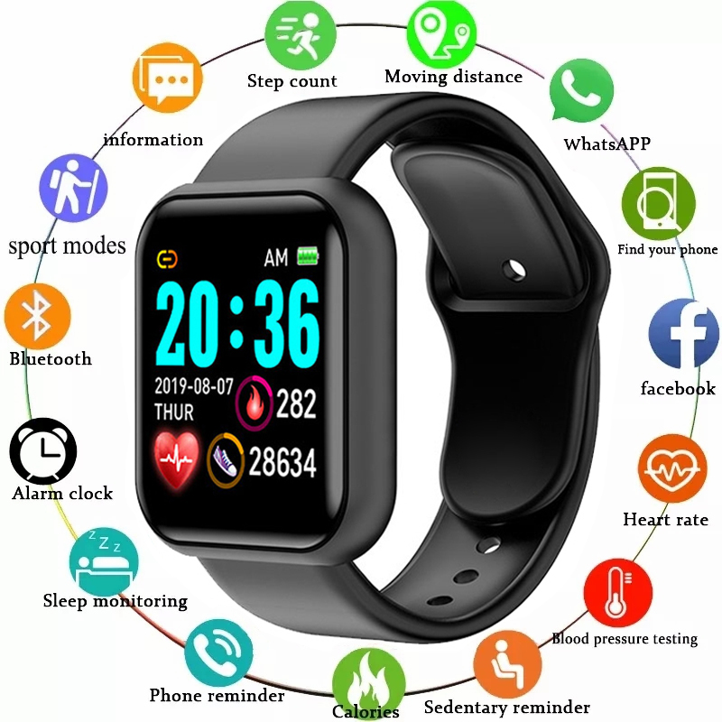 Watch Smart Y68 - Y68 Smart Watch Men Women Heart