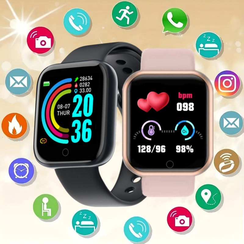 Watch Smart Y68 - Men Watch Electronic Fitness Bracelet Smartwatch