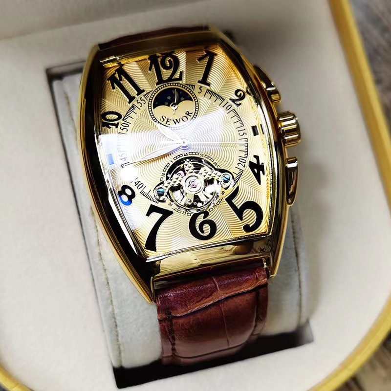 SEWOR Mechanical Watch Men Gol - огляд і ціна Seiko Watch Prospex
