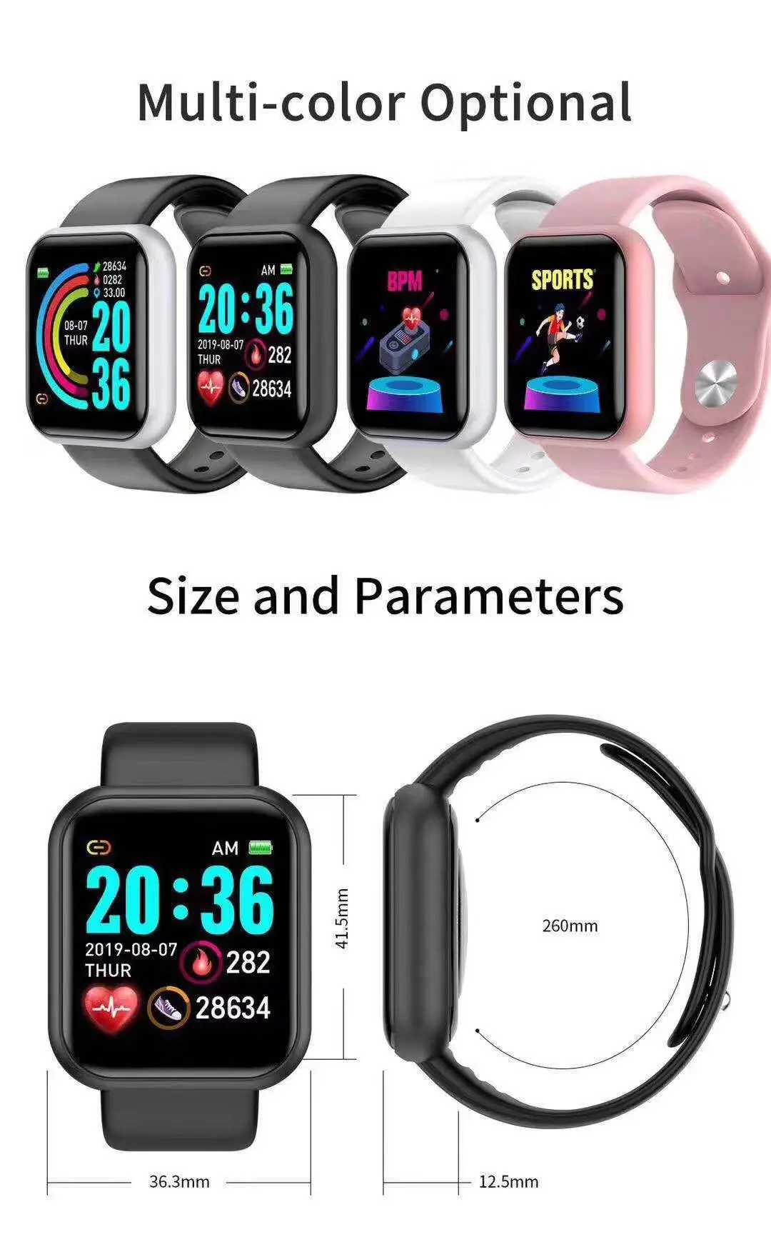 D20 Pro Smart Watch Men Y68 Sm - огляд і ціна Watch Smart Y68