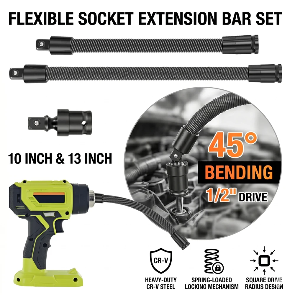 1/2 Flexible Socket Extension  - огляд і ціна Spring Bar Tool