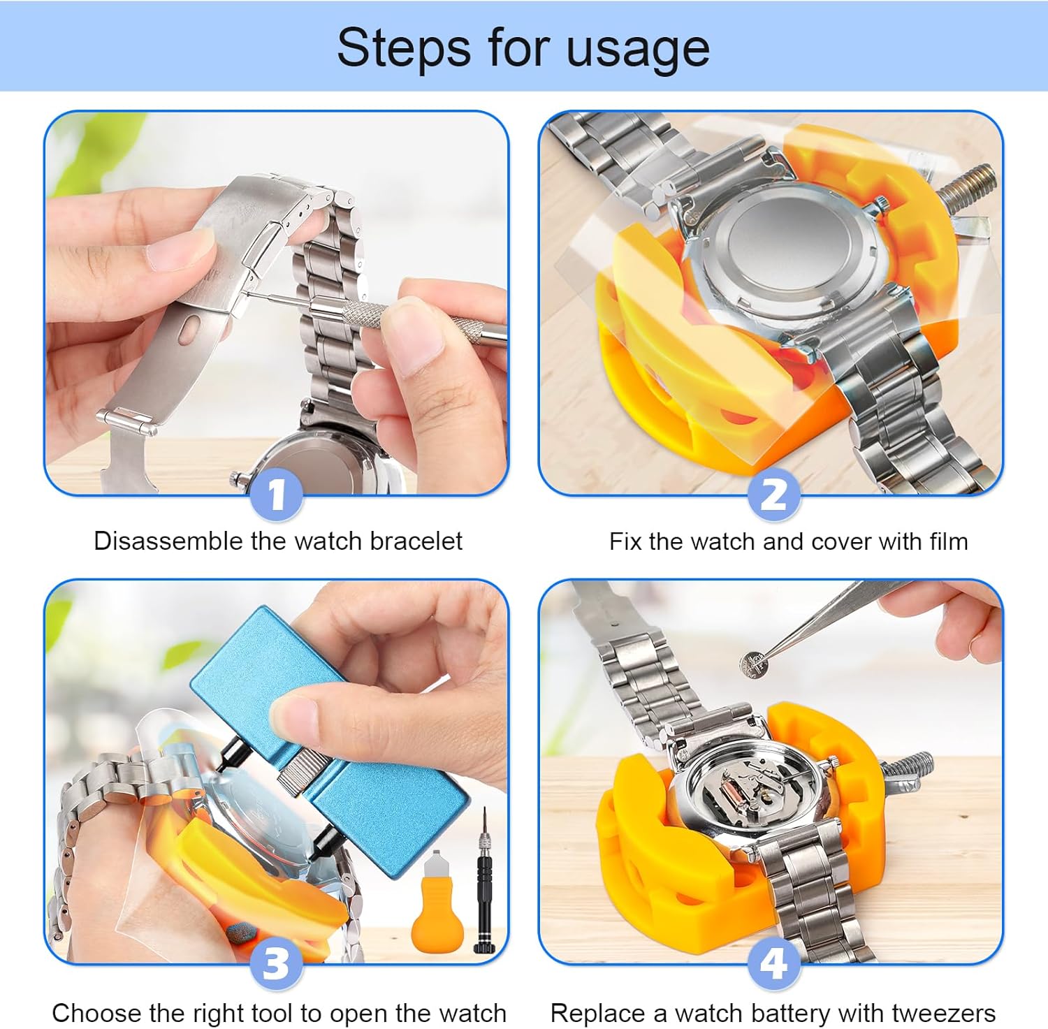 32 pcs Watch Battery Replaceme - огляд і ціна Spring Bar Tool