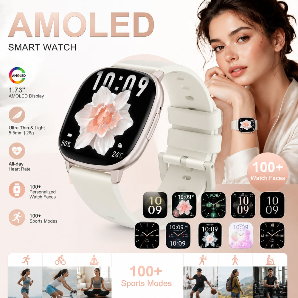 HD17 AIR AMOLED Fashion Smartw - огляд і ціна Smartwatch Stylish Watches For Women