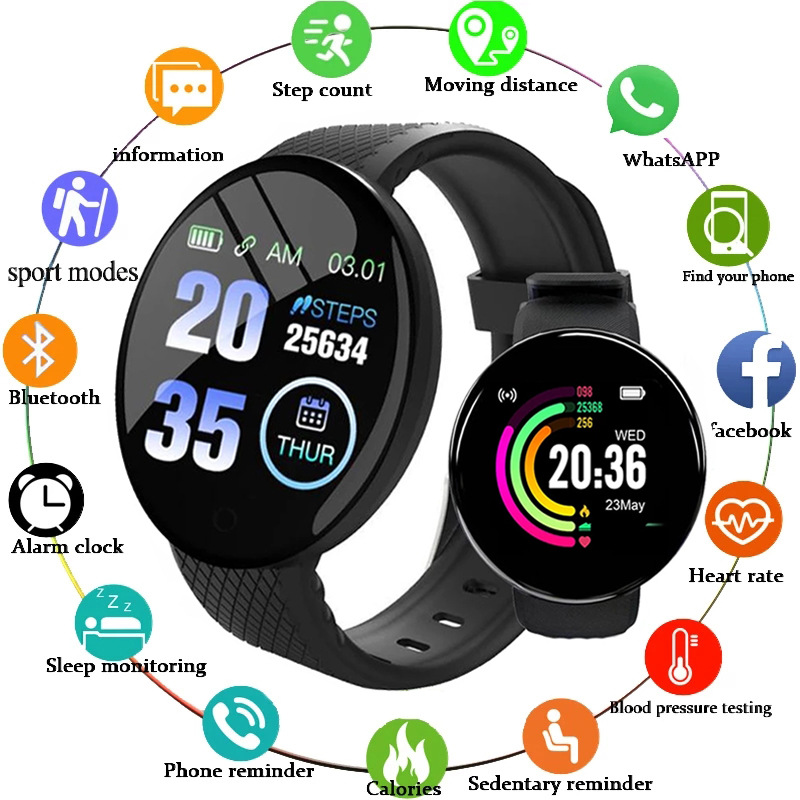D18 Smart Watch Heart Rate Mon - огляд і ціна Watch Smart Y68