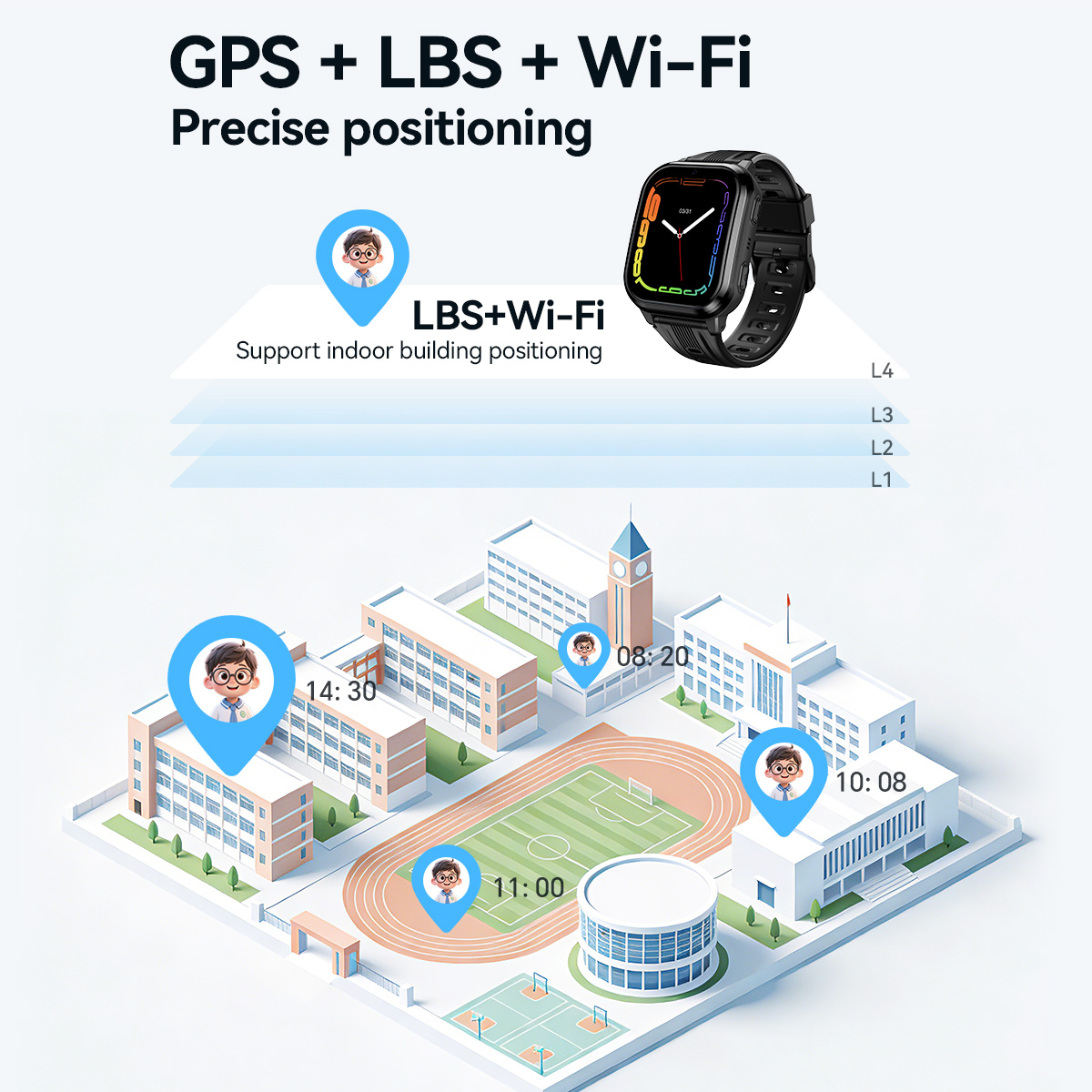 HOCO Y108 1.69inch HD LCD Curv - огляд і ціна Smartwatch Watches For Kid Boy